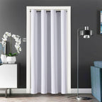 ChrisDowa Blackout Door Curtains for Doorway Privacy, Grommet Closet Curtains for Bedroom Closet Door, Thermal Insulated Temporary Doorway Cover Room Divider Drapes (1 Panel, Dark Grey, 34 x 80 Inch)