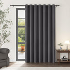 ChrisDowa Blackout Door Curtains for Doorway Privacy, Grommet Closet Curtains for Bedroom Closet Door, Thermal Insulated Temporary Doorway Cover Room Divider Drapes (1 Panel, Dark Grey, 34 x 80 Inch)