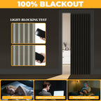 AJAZZ 100% Blackout Accordion Door Magnetic Door Curtain Folding Closet Doors Curtain Invisible Applicable Bedroom Room Living Room Doorway （Grey 42" W x 78" L 1 Panel