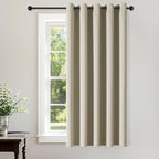 ChrisDowa Blackout Door Curtains for Doorway Privacy, Grommet Closet Curtains for Bedroom Closet Door, Thermal Insulated Temporary Doorway Cover Room Divider Drapes (1 Panel, Dark Grey, 34 x 80 Inch)