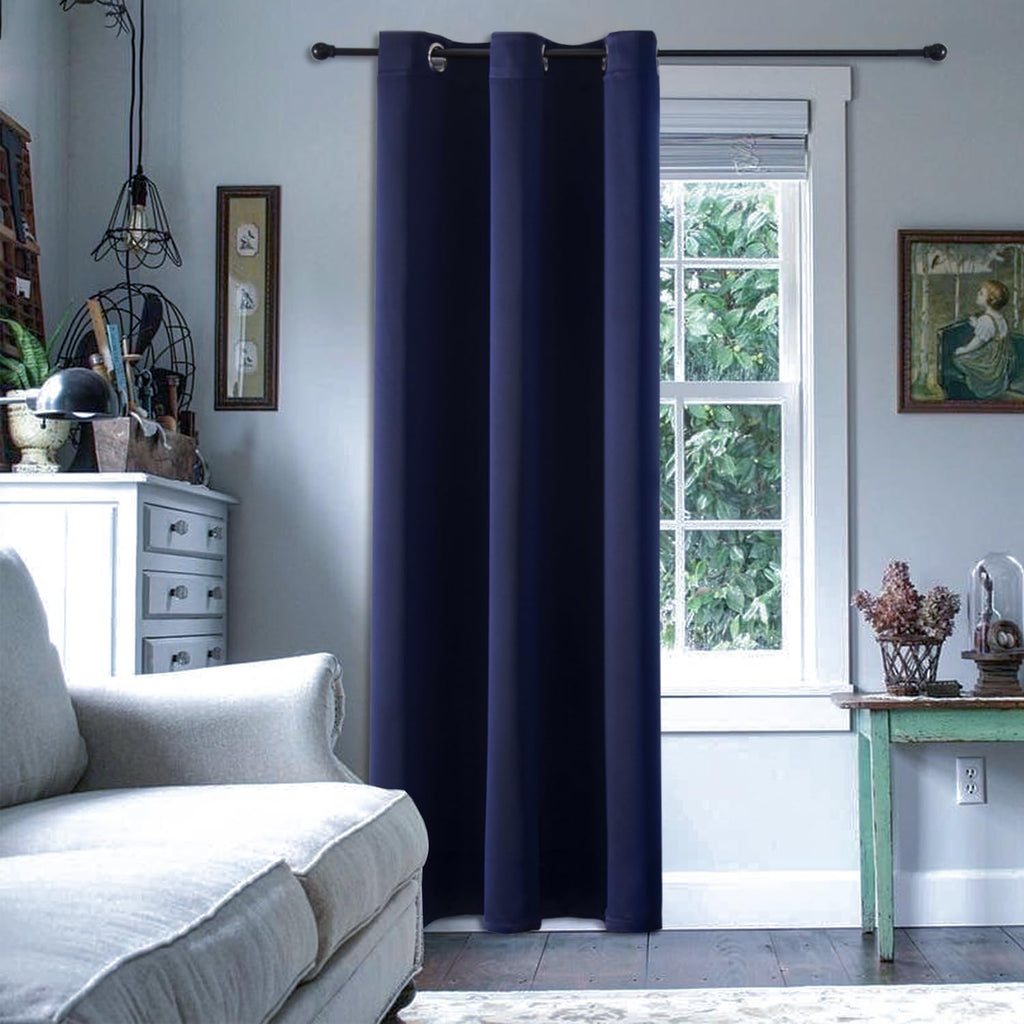 ChrisDowa Blackout Door Curtains for Doorway Privacy, Grommet Closet Curtains for Bedroom Closet Door, Thermal Insulated Temporary Doorway Cover Room Divider Drapes (1 Panel, Dark Grey, 34 x 80 Inch)