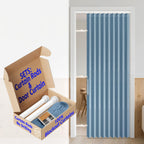 AJAZZ 100% Blackout Accordion Door Magnetic Door Curtain Folding Closet Doors Curtain Invisible Applicable Bedroom Room Living Room Doorway （Grey 42" W x 78" L 1 Panel