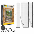AUGO Magnetic Thermal Insulated Door Curtain - Transparent EVA Door Cover for Winter- Keeps Warm Air in and Cold Air Out - Home Winterizing Products - Patent Pending Keep Open Feature - 38 x 83 Inch