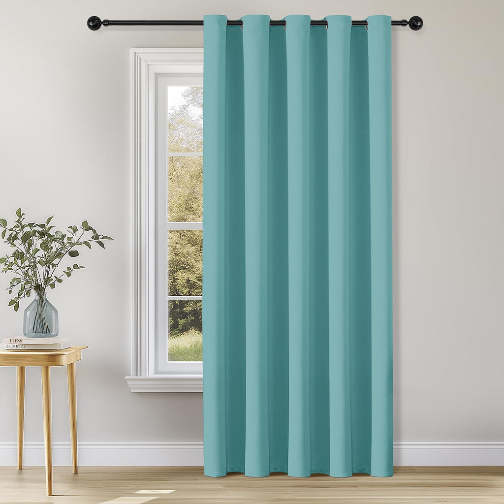 ChrisDowa Blackout Door Curtains for Doorway Privacy, Grommet Closet Curtains for Bedroom Closet Door, Thermal Insulated Temporary Doorway Cover Room Divider Drapes (1 Panel, Dark Grey, 34 x 80 Inch)