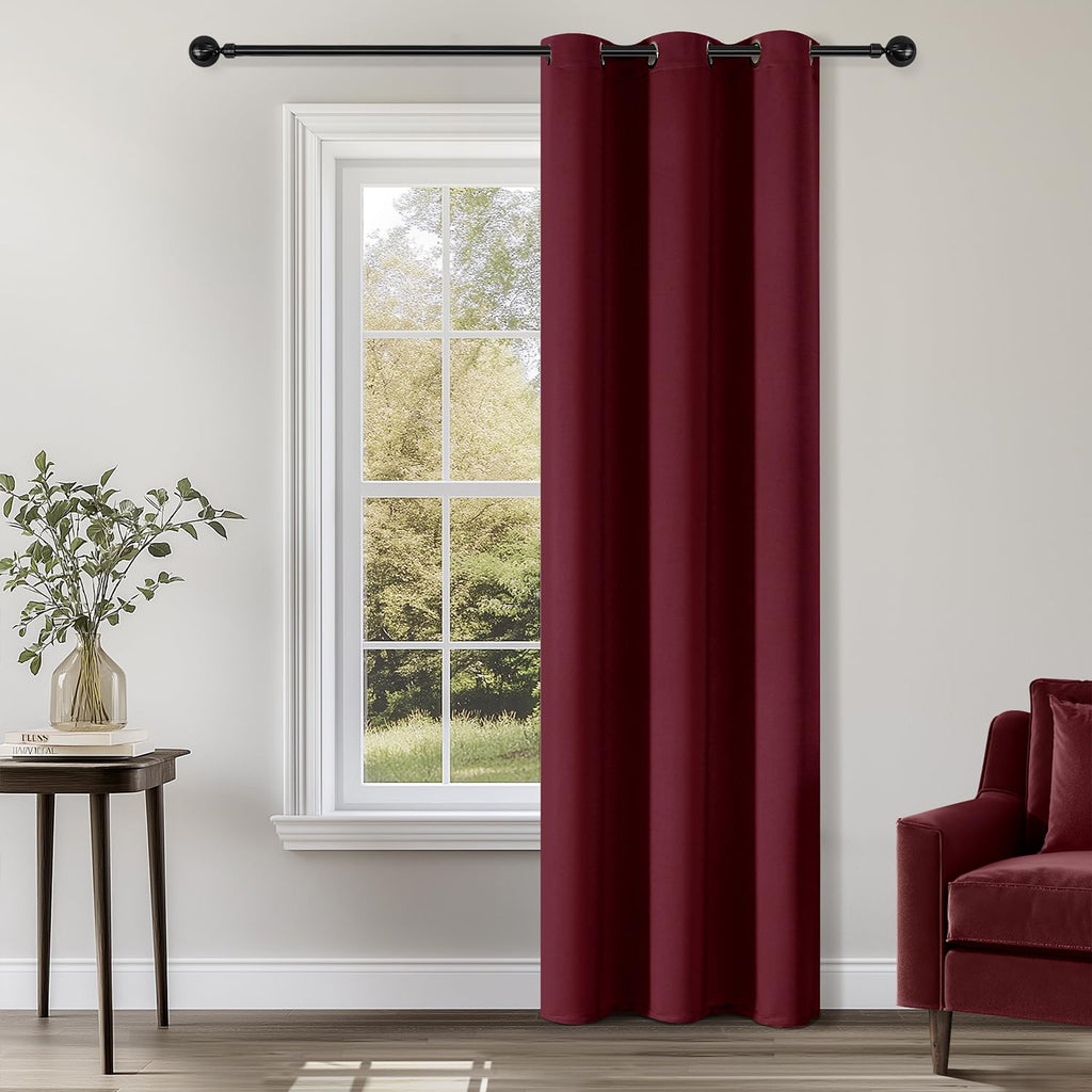 ChrisDowa Blackout Door Curtains for Doorway Privacy, Grommet Closet Curtains for Bedroom Closet Door, Thermal Insulated Temporary Doorway Cover Room Divider Drapes (1 Panel, Dark Grey, 34 x 80 Inch)