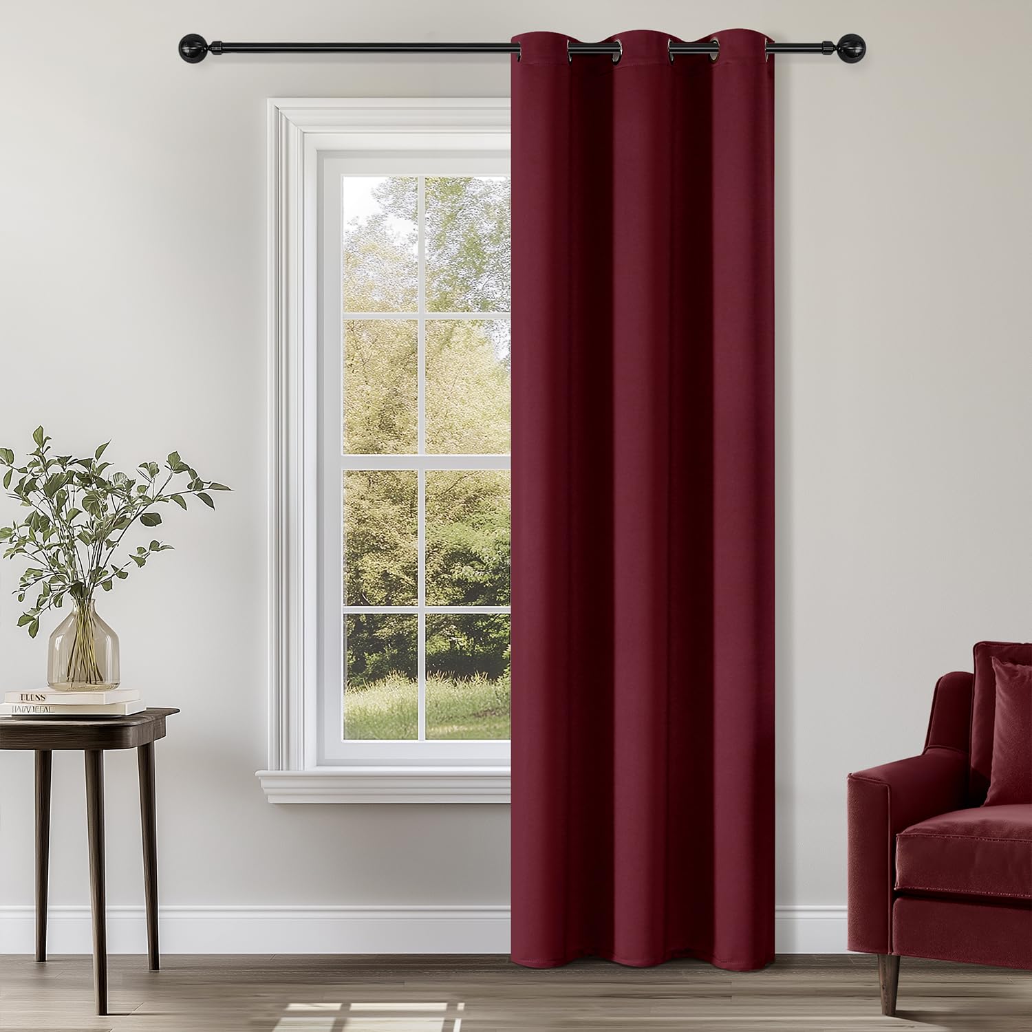 ChrisDowa Blackout Door Curtains for Doorway Privacy, Grommet Closet Curtains for Bedroom Closet Door, Thermal Insulated Temporary Doorway Cover Room Divider Drapes (1 Panel, Dark Grey, 34 x 80 Inch)