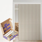 AJAZZ 100% Blackout Accordion Door Magnetic Door Curtain Folding Closet Doors Curtain Invisible Applicable Bedroom Room Living Room Doorway （Grey 42" W x 78" L 1 Panel