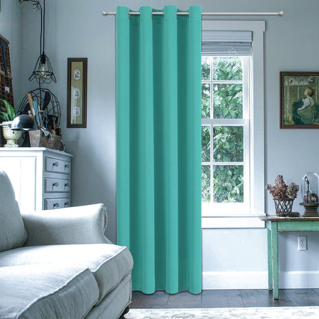 ChrisDowa Blackout Door Curtains for Doorway Privacy, Grommet Closet Curtains for Bedroom Closet Door, Thermal Insulated Temporary Doorway Cover Room Divider Drapes (1 Panel, Dark Grey, 34 x 80 Inch)