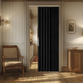 AJAZZ 100% Blackout Accordion Door Magnetic Door Curtain Folding Closet Doors Curtain Invisible Applicable Bedroom Room Living Room Doorway （Grey 42" W x 78" L 1 Panel