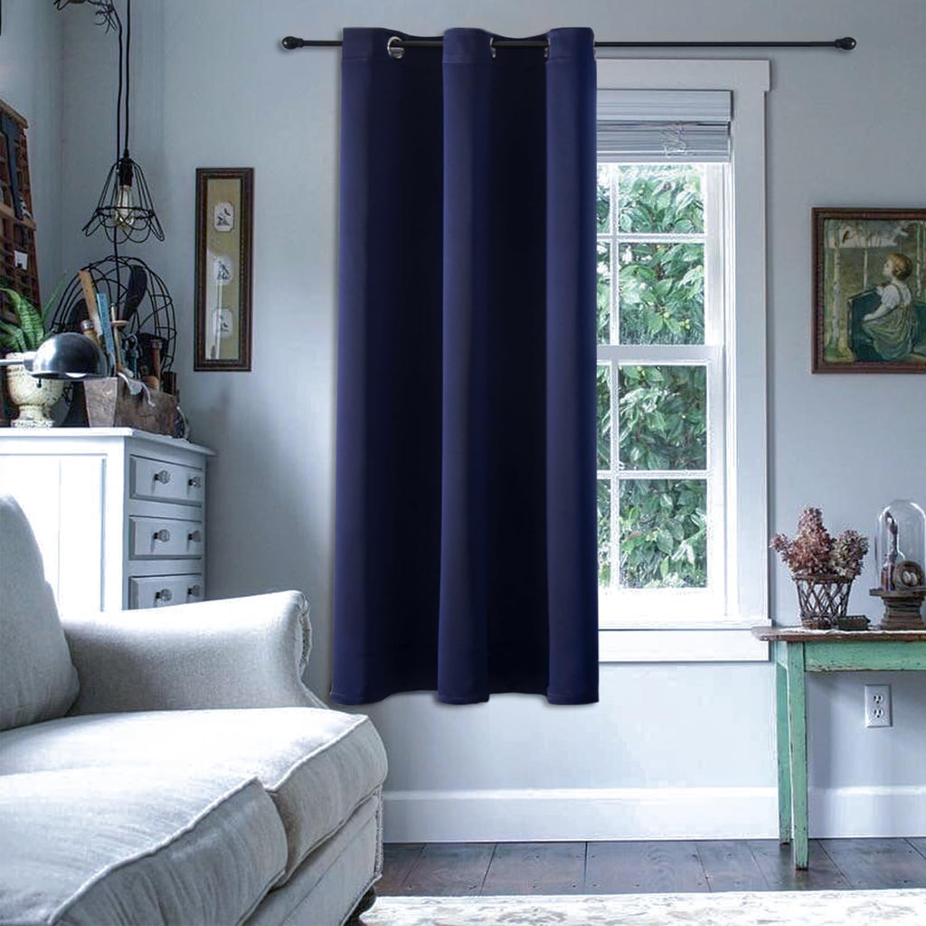 ChrisDowa Blackout Door Curtains for Doorway Privacy, Grommet Closet Curtains for Bedroom Closet Door, Thermal Insulated Temporary Doorway Cover Room Divider Drapes (1 Panel, Dark Grey, 34 x 80 Inch)