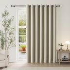 ChrisDowa Blackout Door Curtains for Doorway Privacy, Grommet Closet Curtains for Bedroom Closet Door, Thermal Insulated Temporary Doorway Cover Room Divider Drapes (1 Panel, Dark Grey, 34 x 80 Inch)