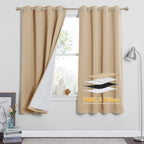RYB HOME Dustproof Curtains for Large Window, Soundproof Thermal Insulated Blackout Curtains for Sliding Glass Door Furance Office Dorm Bedroom Living Room, Silver Grey, W62 x L95 inch, 2 Panels