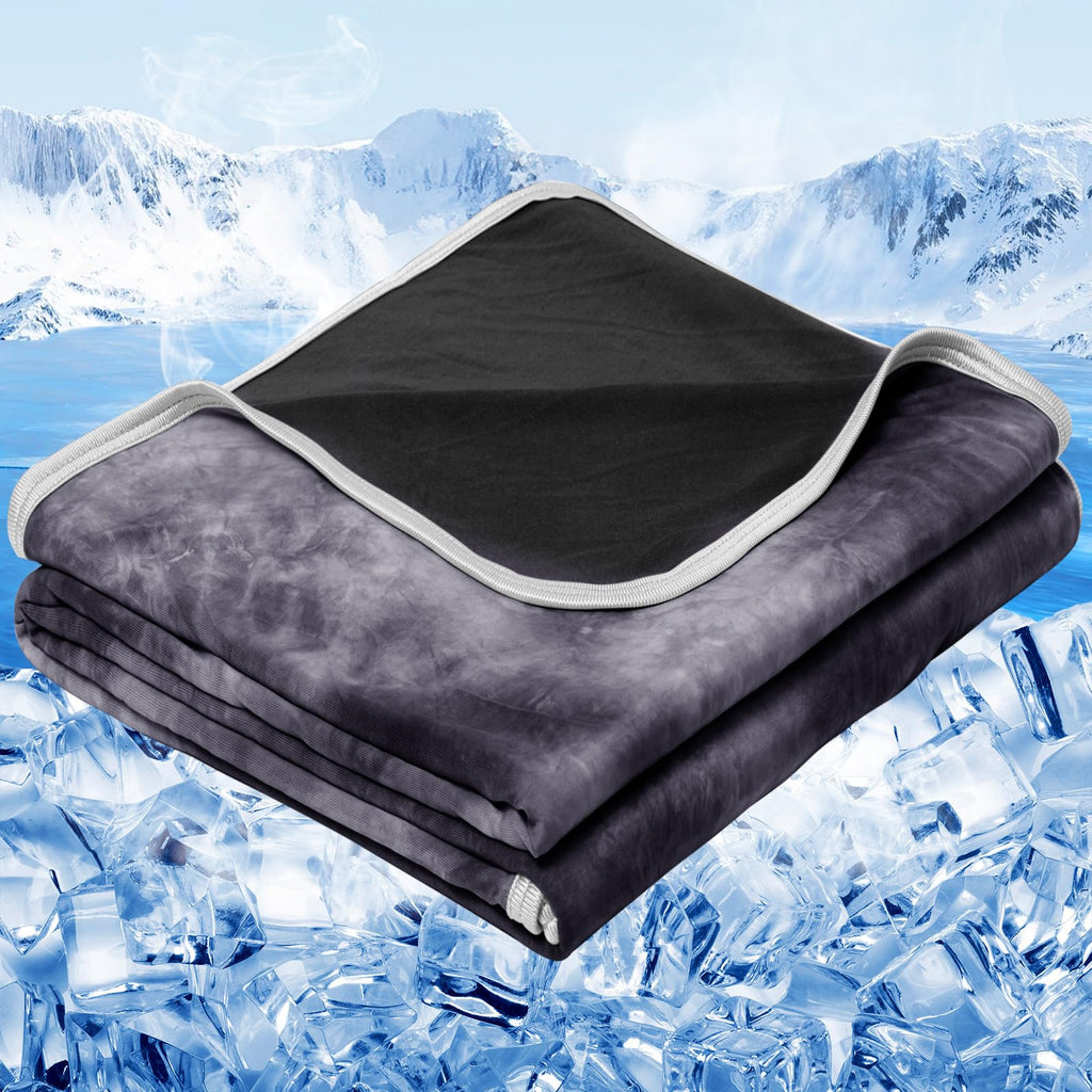 Size 90"x90" Lightweight Cooling Blanket Heat Absorbing for Hot Sleepers Summer Bed Couch All Season Use