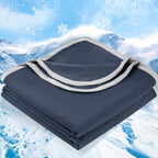 PHF Double Cooling Blanket for Hot Sleepers Queen Size, Arc-Chill Q-Max>0.5 with Double Cooling, Lightweight Summer Blanket Absorbs Heat to Keep Cool All Night for Night Sweats (Ice Blue, 90''x90'')