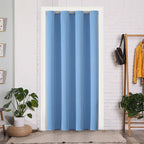ChrisDowa Blackout Door Curtains for Doorway Privacy, Grommet Closet Curtains for Bedroom Closet Door, Thermal Insulated Temporary Doorway Cover Room Divider Drapes (1 Panel, Dark Grey, 34 x 80 Inch)