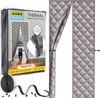 AUGO Magnetic Thermal Insulated Door Curtain - Transparent EVA Door Cover for Winter- Keeps Warm Air in and Cold Air Out - Home Winterizing Products - Patent Pending Keep Open Feature - 38 x 83 Inch