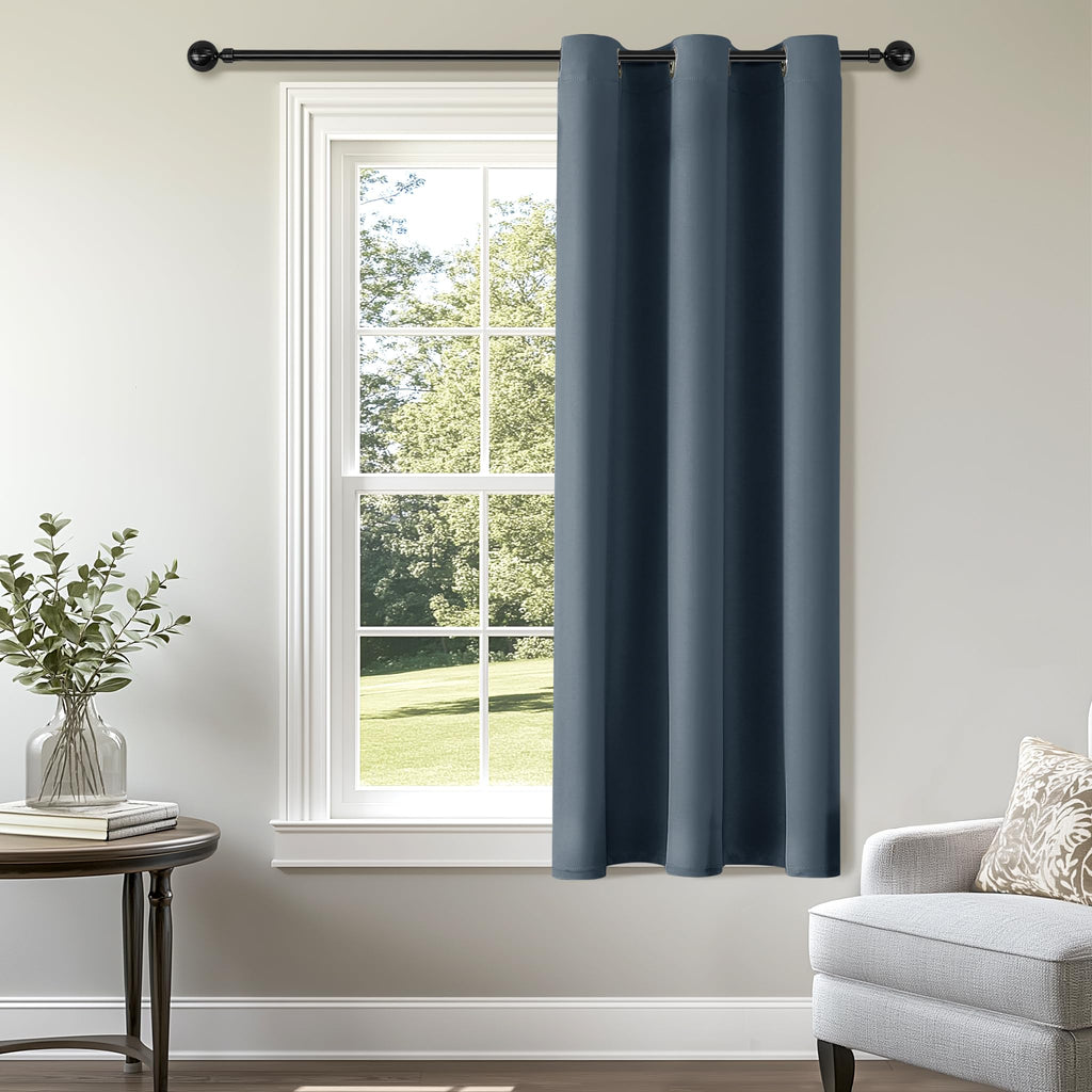 ChrisDowa Blackout Door Curtains for Doorway Privacy, Grommet Closet Curtains for Bedroom Closet Door, Thermal Insulated Temporary Doorway Cover Room Divider Drapes (1 Panel, Dark Grey, 34 x 80 Inch)