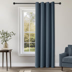 ChrisDowa Blackout Door Curtains for Doorway Privacy, Grommet Closet Curtains for Bedroom Closet Door, Thermal Insulated Temporary Doorway Cover Room Divider Drapes (1 Panel, Dark Grey, 34 x 80 Inch)