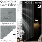 100% Blackout Privacy Door Curtain for Doorway, Magnetic Door Curtain for Closet & Hallway, 1 Panel, W45 x L80, Gray
