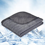 OIGAE Cooling Blanket for Hot Sleepers - Soft & Lightweight Summer Cold Blanket for Night Sweats | Perfect for Bed, Couch, Sofa (Grey, Throw 50" x 70")