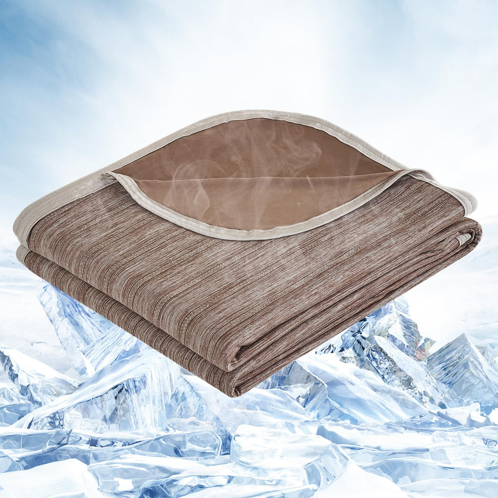 OIGAE Cooling Blanket for Hot Sleepers - Soft & Lightweight Summer Cold Blanket for Night Sweats | Perfect for Bed, Couch, Sofa (Grey, Throw 50" x 70")