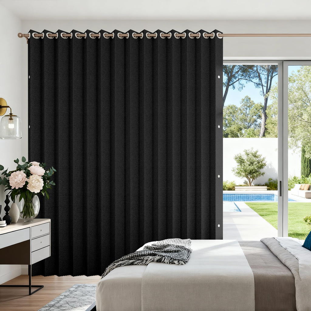 100% Blackout Privacy Door Curtain for Doorway, Magnetic Door Curtain for Closet & Hallway, 1 Panel, W45 x L80, Gray