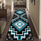 Southwestern Tribal Runner Rug, 2x6ft, Native American Ethnic Pattern Print Distressed Aztec Retro Throw Rugs, Cozy Reduce Noise Western Decor Rugs for Living Room Bedroom
