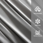 SheRest Silky Satin Cooling Blanket — A Lightweight, Breathable, and Ultra-Thin no-Fill Summer Blanket. Crafted for hot Weather. Ideal as a Bed Blanket, Sofa Throw, or nap Blanket (Grey, Throw)