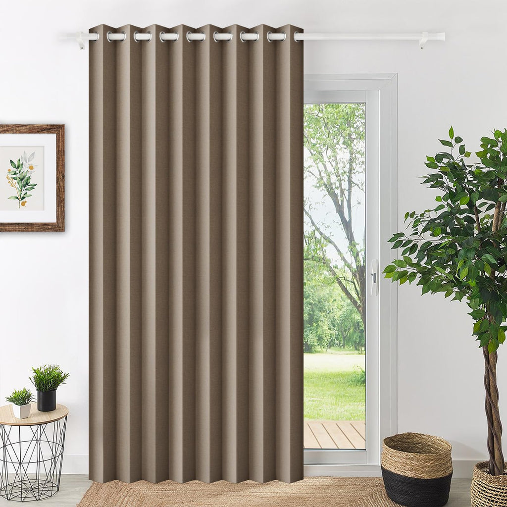 100% Blackout Privacy Door Curtain for Doorway, Magnetic Door Curtain for Closet & Hallway, 1 Panel, W45 x L80, Gray