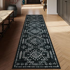 Lahome Vivienne Orange Hallway Runner Rug Non Slip, Boho Washable Western Runner Rug, Stain Resistant Aztec Fall Long Carpte for Entryway Entrance Indoor (2'5''x8')