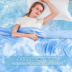 Size 90"x90" Lightweight Cooling Blanket Heat Absorbing for Hot Sleepers Summer Bed Couch All Season Use