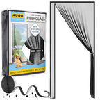 AUGO Magnetic Thermal Insulated Door Curtain - Transparent EVA Door Cover for Winter- Keeps Warm Air in and Cold Air Out - Home Winterizing Products - Patent Pending Keep Open Feature - 38 x 83 Inch