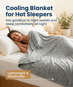 Everlasting Comfort Cooling Blanket for Hot Sleepers - Soft, Lightweight & Breathable Throw Blanket with Easy to Clean Material - Luxury Throws for Hot Flashes & Night Sweats (60"x80")