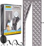AUGO Magnetic Thermal Insulated Door Curtain - Transparent EVA Door Cover for Winter- Keeps Warm Air in and Cold Air Out - Home Winterizing Products - Patent Pending Keep Open Feature - 38 x 83 Inch