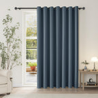 ChrisDowa Blackout Door Curtains for Doorway Privacy, Grommet Closet Curtains for Bedroom Closet Door, Thermal Insulated Temporary Doorway Cover Room Divider Drapes (1 Panel, Dark Grey, 34 x 80 Inch)