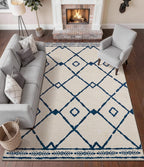 Hallway Runner Rug 2x6 Indoor Door Mat - Bear Rustic Cabin Non-Slip Entryway Rug, Low Pile Tribal Print for Kitchen, Bedroom