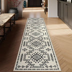 Lahome Vivienne Orange Hallway Runner Rug Non Slip, Boho Washable Western Runner Rug, Stain Resistant Aztec Fall Long Carpte for Entryway Entrance Indoor (2'5''x8')