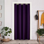 ChrisDowa Blackout Door Curtains for Doorway Privacy, Grommet Closet Curtains for Bedroom Closet Door, Thermal Insulated Temporary Doorway Cover Room Divider Drapes (1 Panel, Dark Grey, 34 x 80 Inch)