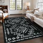 Lahome Vivienne Orange Hallway Runner Rug Non Slip, Boho Washable Western Runner Rug, Stain Resistant Aztec Fall Long Carpte for Entryway Entrance Indoor (2'5''x8')