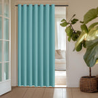 ChrisDowa Blackout Door Curtains for Doorway Privacy, Grommet Closet Curtains for Bedroom Closet Door, Thermal Insulated Temporary Doorway Cover Room Divider Drapes (1 Panel, Dark Grey, 34 x 80 Inch)