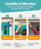 Flux Phenom Thermal Insulated Door Cover - Easy Install - Temperature Protection Barrier, Keeps Warm Air in, 50 Magnets for Secure Gap Free Closure, Magnetic Door Curtain for Winter - 40"x82"