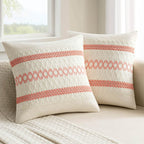 Set of 2 18x18 Inch Sage Green Macrame Woven Boho Farmhouse Pillow Covers Retro Cotton Cushion Cases for Sofa Bed Chair Summer Spring Decor
