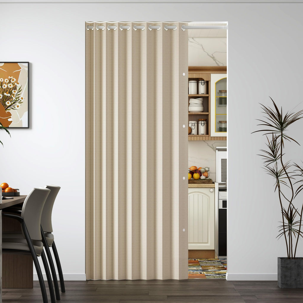 100% Blackout Privacy Door Curtain for Doorway, Magnetic Door Curtain for Closet & Hallway, 1 Panel, W45 x L80, Gray
