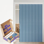 AJAZZ 100% Blackout Accordion Door Magnetic Door Curtain Folding Closet Doors Curtain Invisible Applicable Bedroom Room Living Room Doorway （Grey 42" W x 78" L 1 Panel