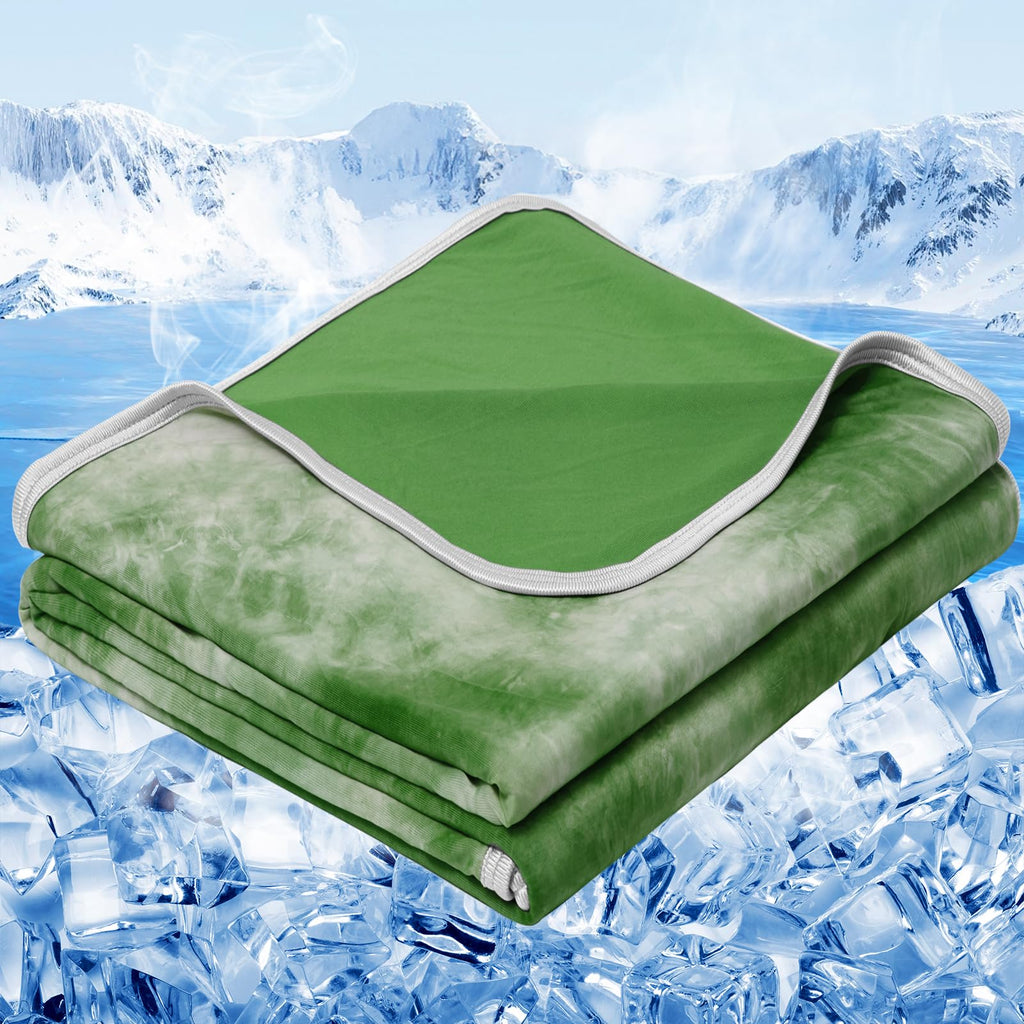 Size 90"x90" Lightweight Cooling Blanket Heat Absorbing for Hot Sleepers Summer Bed Couch All Season Use