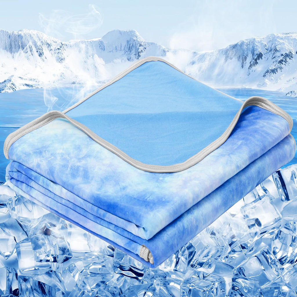 Size 90"x90" Lightweight Cooling Blanket Heat Absorbing for Hot Sleepers Summer Bed Couch All Season Use
