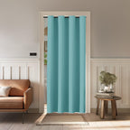 ChrisDowa Blackout Door Curtains for Doorway Privacy, Grommet Closet Curtains for Bedroom Closet Door, Thermal Insulated Temporary Doorway Cover Room Divider Drapes (1 Panel, Dark Grey, 34 x 80 Inch)