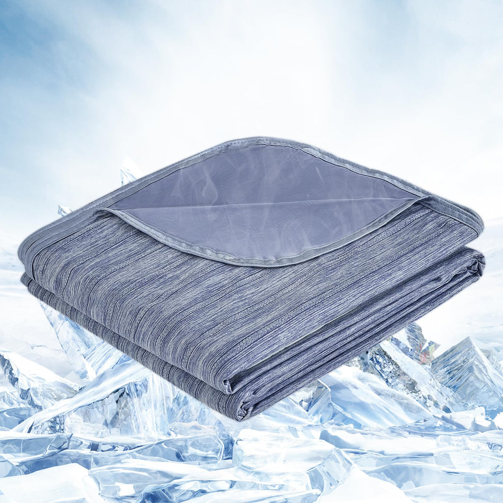 OIGAE Cooling Blanket for Hot Sleepers - Soft & Lightweight Summer Cold Blanket for Night Sweats | Perfect for Bed, Couch, Sofa (Grey, Throw 50" x 70")