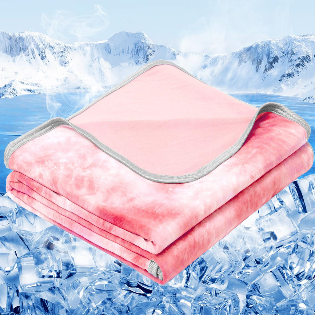 Size 90"x90" Lightweight Cooling Blanket Heat Absorbing for Hot Sleepers Summer Bed Couch All Season Use