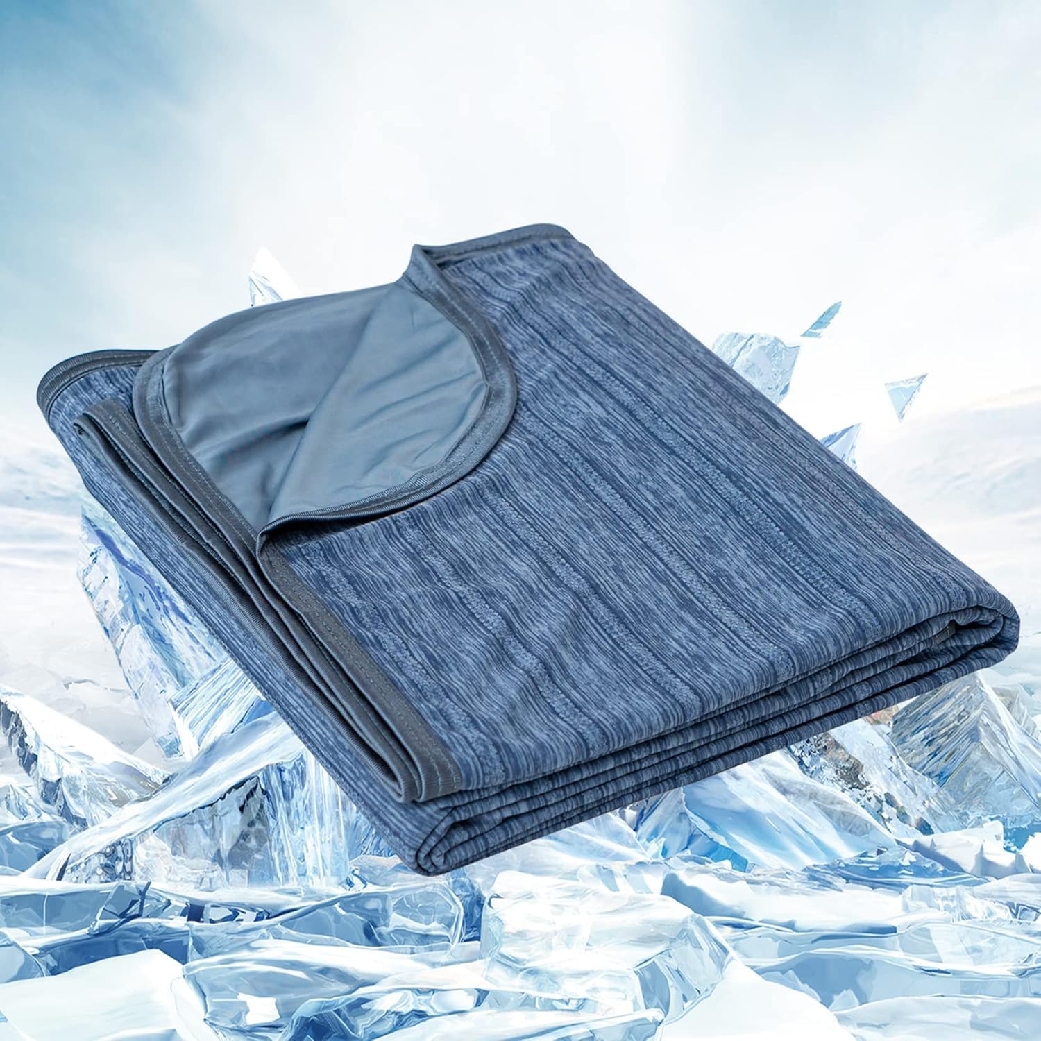 OIGAE Cooling Blanket for Hot Sleepers - Soft & Lightweight Summer Cold Blanket for Night Sweats | Perfect for Bed, Couch, Sofa (Grey, Throw 50" x 70")